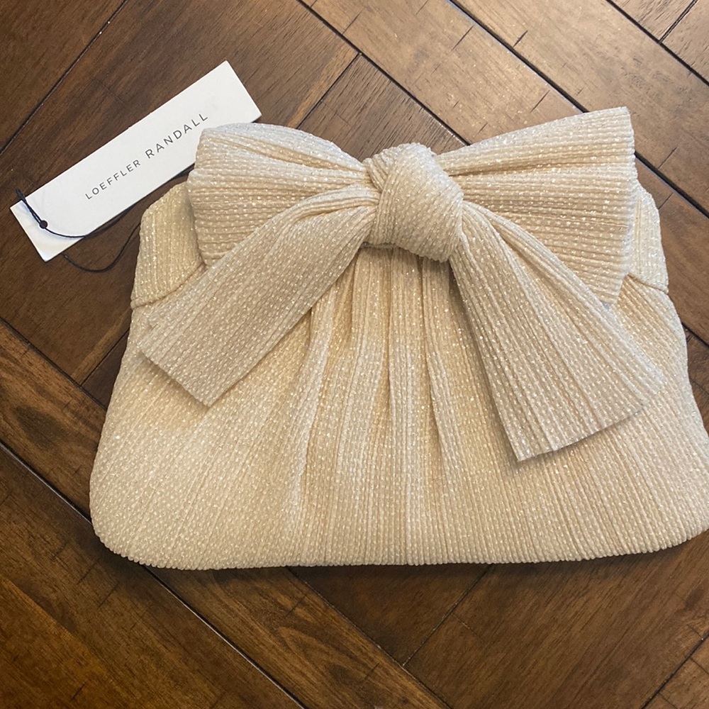 Loeffler Randall Rayne handbag in cream sparkle – new with tags and never used!